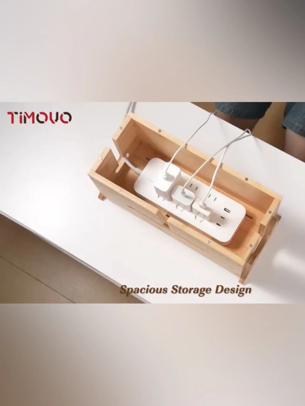 Power Strip Surge Protector Cable Management Box